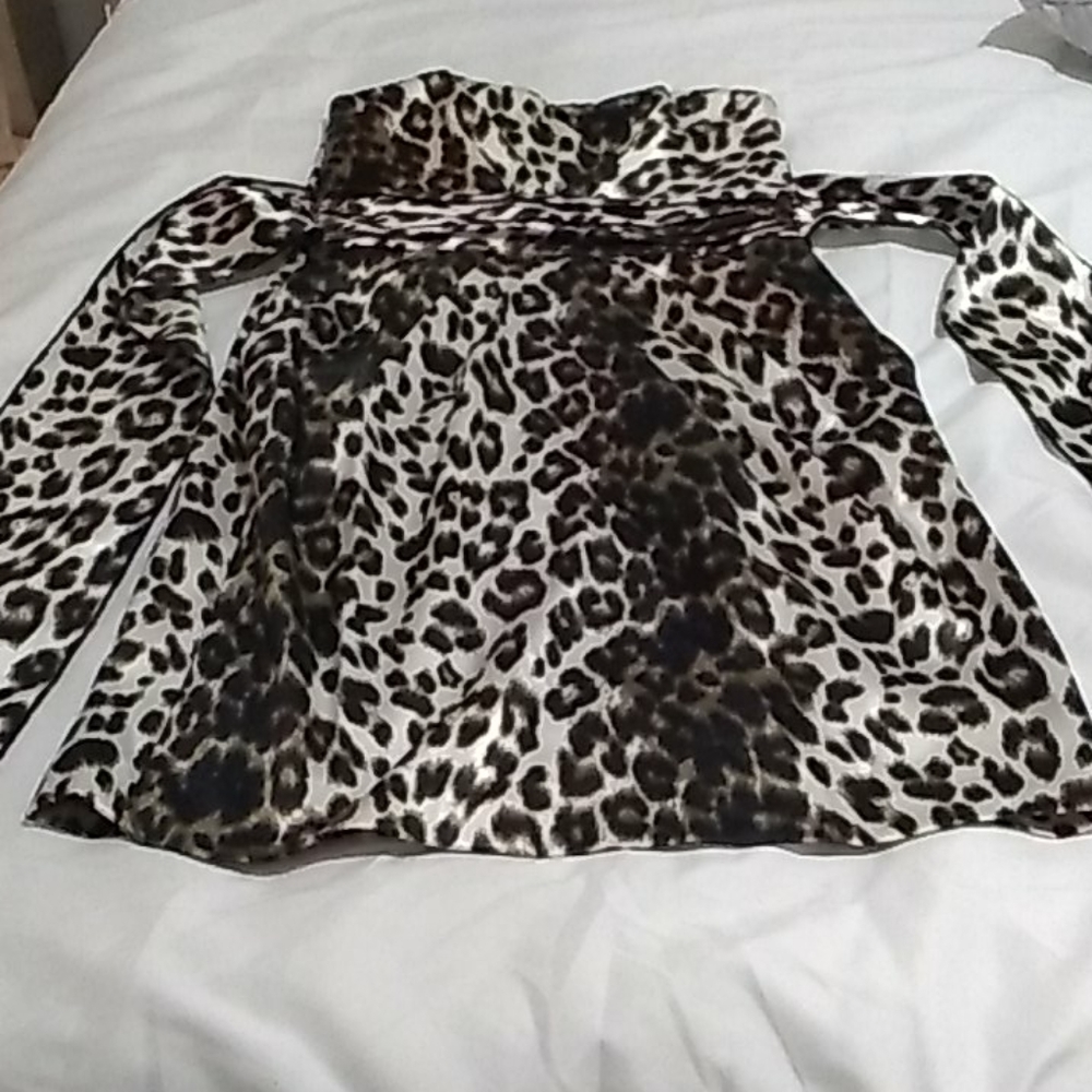 Black print mini dress sz 3